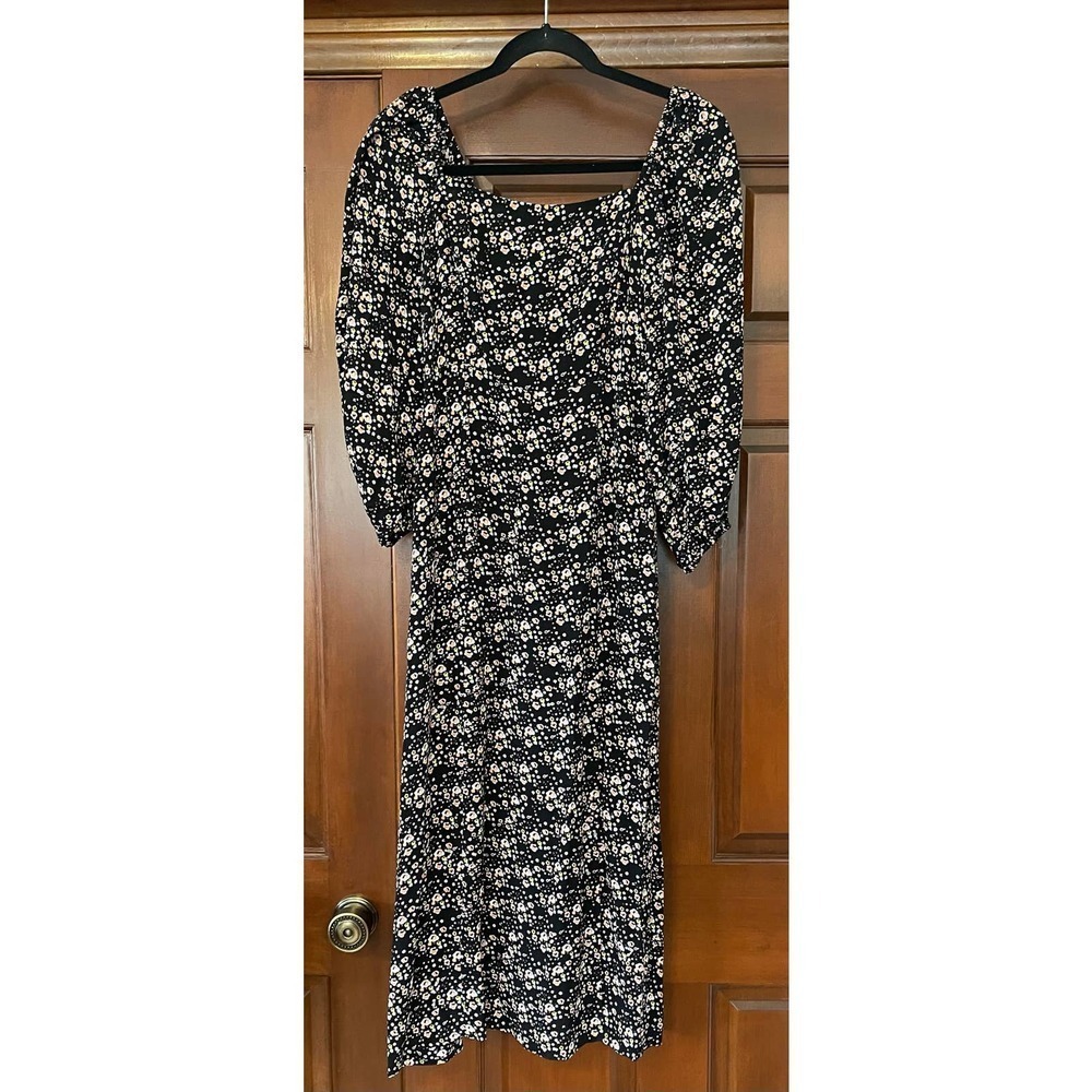 Sanctuary Women's Lindsey Floral Smocked MIDI Dress Black Size 2 - Picture 2 of 8